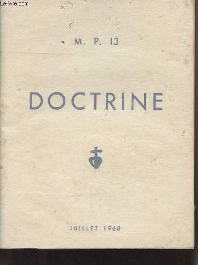 Doctrine - M. P. 13 - Juillet 1960