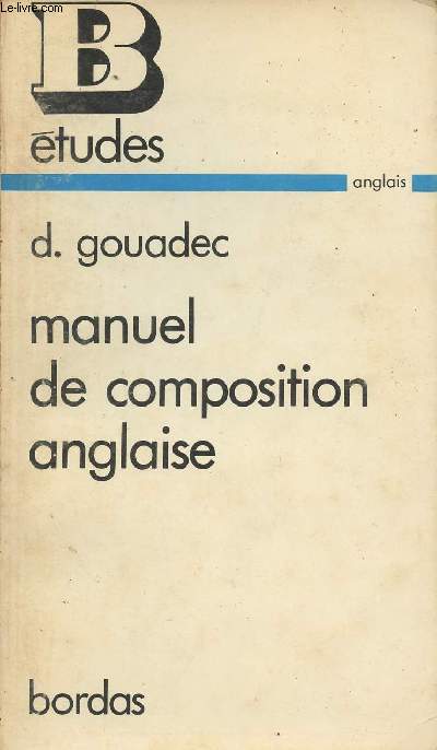 Manuel de composition anglaise- 