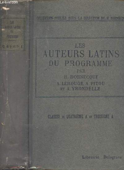 Les auteurs latins du programme - Classes de 4e A et 3A