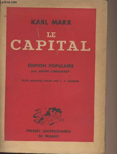 Le capital - Edition populaire par Julien Bordchardt