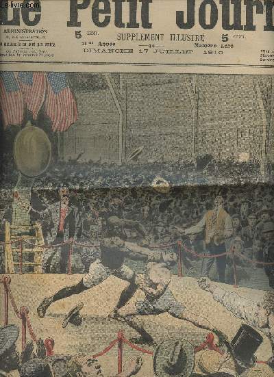 Le Petit Journal - Supplment illustr 21e anne, n1026 Dim. 17 juil. 1910 - La victoire du ngre, Jack Johnson met Jim Jeffries 