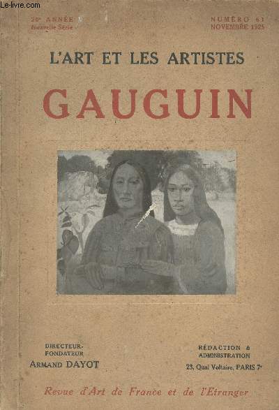 L'Art et les artistes - 20e anne nouvelle srie n61, nov. 1925 - Gauguin