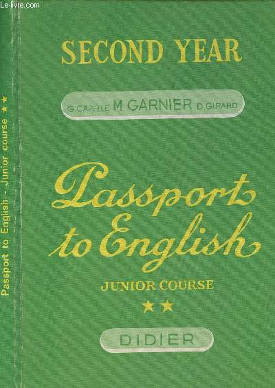 Second Year - Passport to English, junior course tome 2
