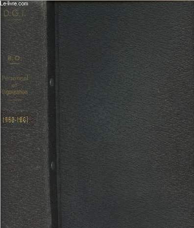Bulletin officiel de la direction gnrale des impts, personnel et organisation gnrale des services - Table analytique Annes 1960  1964