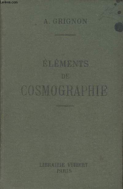 Elments de cosmographie - 14e dition