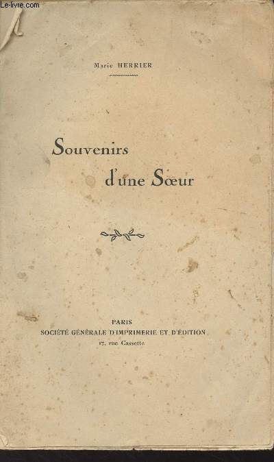Souvenirs d'une soeur