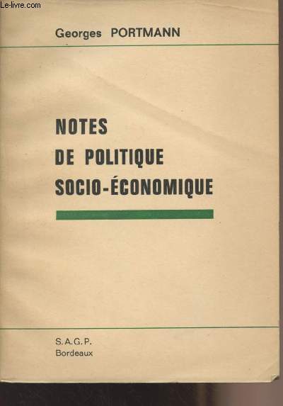 Notes de politique socio-conomique