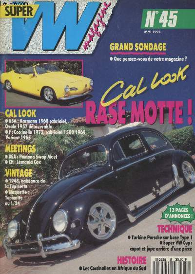 Super VW Magazine n°45 Mai 1993 - Cal Look rase motte! - Cal Look - Turbine P... - Picture 1 of 1