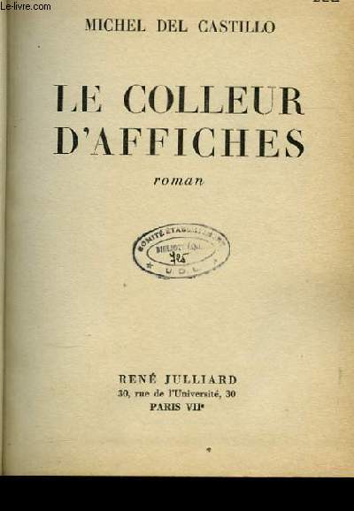 LE COLLEUR D'AFFICHES ROMAN