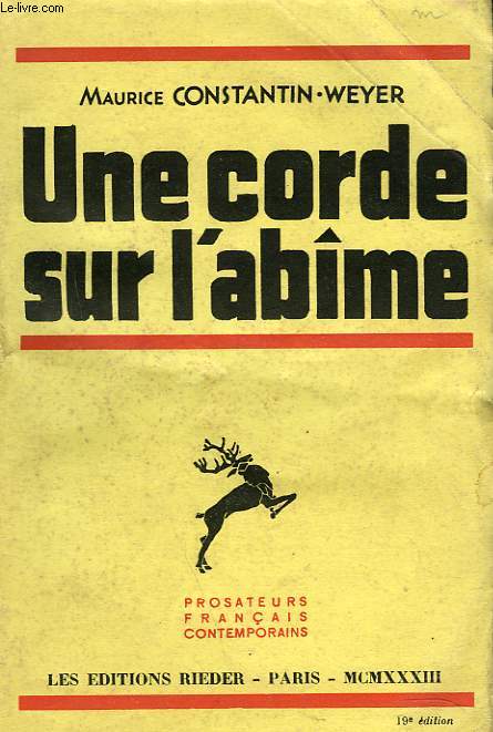 UNE CORDE SUR L'ABME