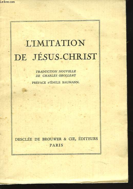 L'IMITATION DE JESUS-CHRIST