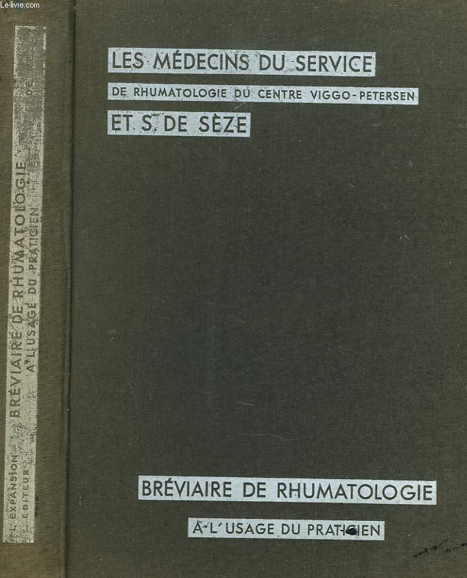 BREVIAIRE DE RUMATHOLOGIE A L'USAGE DU PRATICIEN