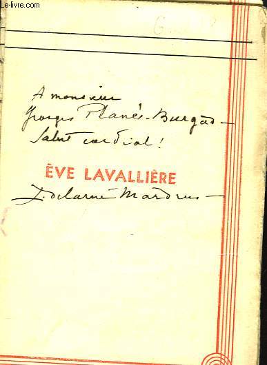 EVE LAVALLIERE + ENVOI DE L'AUTEUR