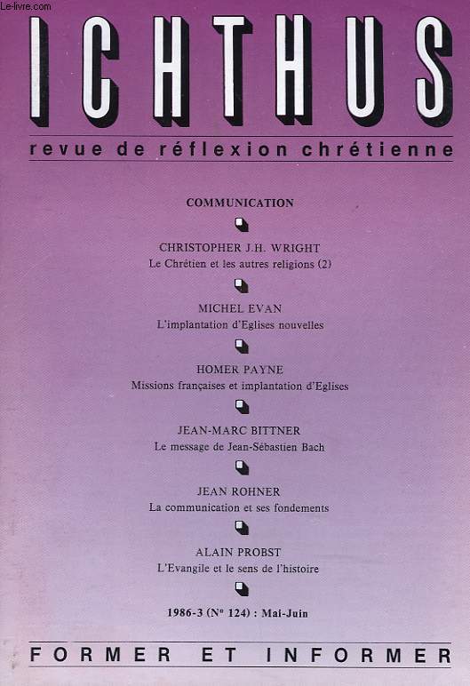 REVUE DE REFLEXION CHRETIENNE 