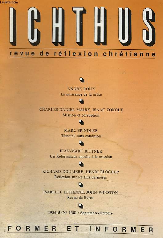 REVUE DE REFLEXION CHRETIENNE 