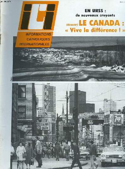 ICI. INFORMATIONS CATHOLIQUES INTERNATIONALES N 571, 15 FEVRIER 1982. EN URSS, DE NOUVEAUX CROYANTS / DOSSIER : LE CANADA 