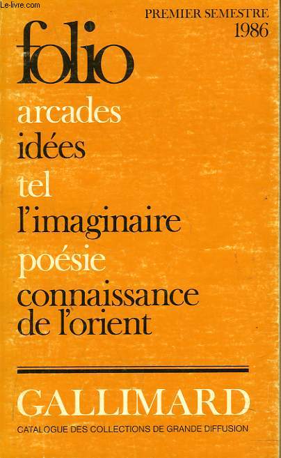 CATALOGUE 1er SEMESTRE 1986.