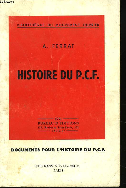 HISTOIRE DU P.C.F.