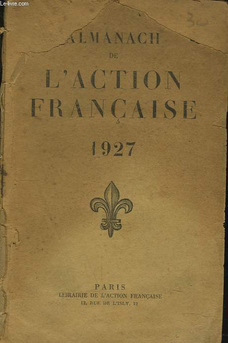 ALMANACH DE L'ACTION FRANCAISE 1927