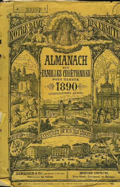ALMANACH DES FAMILLES CHRETIENNES POUR L'ANNEE 1890. (14e ANNEE)