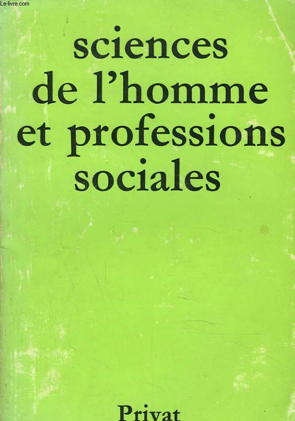 SCIENCES DE L'HOMME ET PROFESSIONS SOCIALES