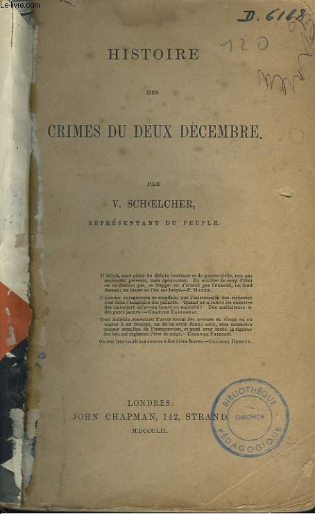 HISTOIRE DES CRIMES DU DEUX DECEMBRE