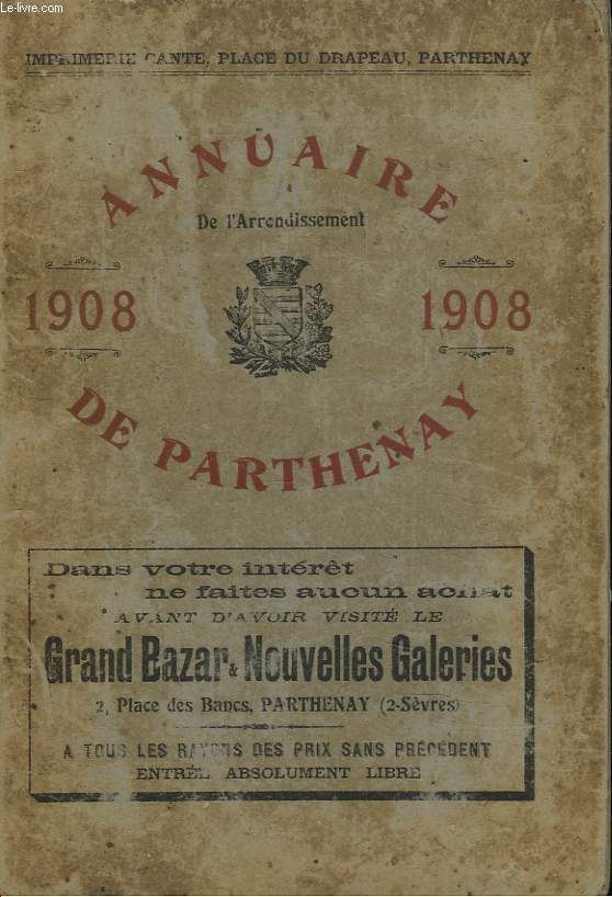 ANNUAIRE DE PARTHENAY 1908.