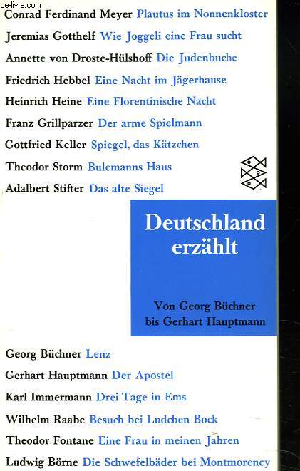 DEUTSCHLAND ERZHLT. VON BCHNER BIS HAUPTMANN.