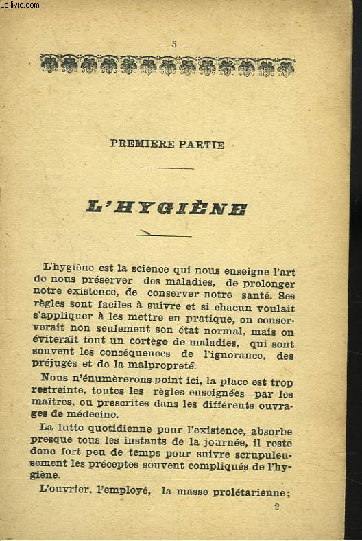 HYGIENE. HERBORISTE. PLANTES MEDICINALES.