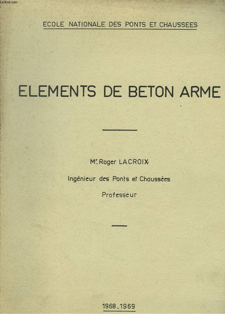 ELEMENTS DE BETON ARME