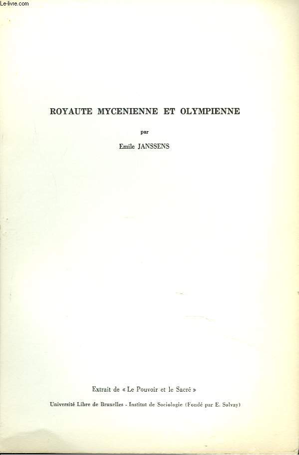 ROYAUTE MYCENIENNE ET OLYMPIENNE. EXTRAIT DE 