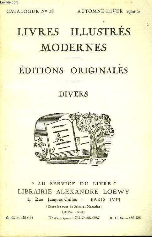CATALOGUE N38, 1950-51. LIVRES ILLUSTRES MODERNES, EDITIONS ORIGINALES.