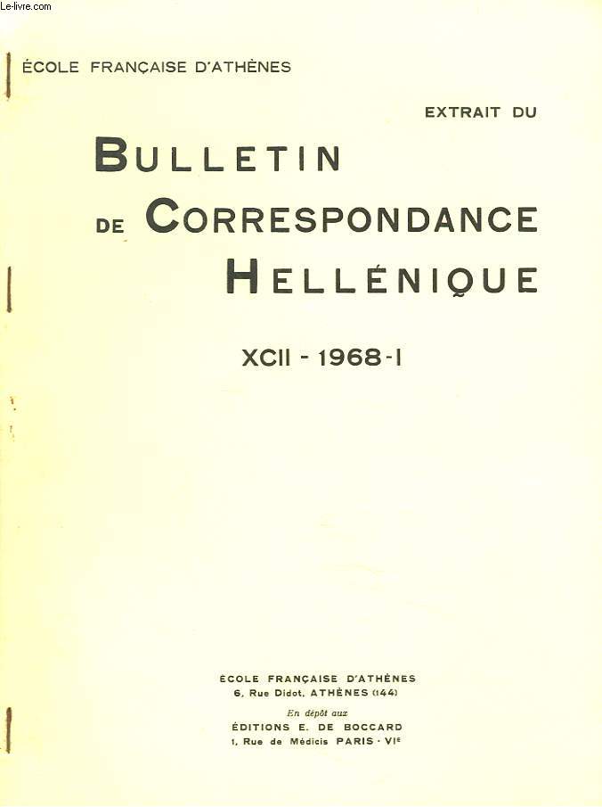 BULLETIN DE CORRESPONDANCES HELLENIQUES (EXTRAIT DE). XCII-1968-I. LES ANTIQUITES CRETOISES DANS LA RELATION D'UN VOYAGEUR POLONAIS DU XVIe SIECLE, par BODGAN RUTKOWSKI. + ENVOI DE L'AUTEUR.