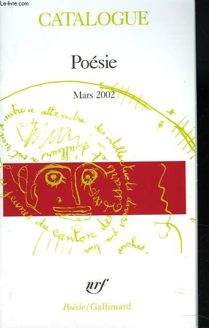 CATALOGUE POESIE. NRF. MARS 2002.