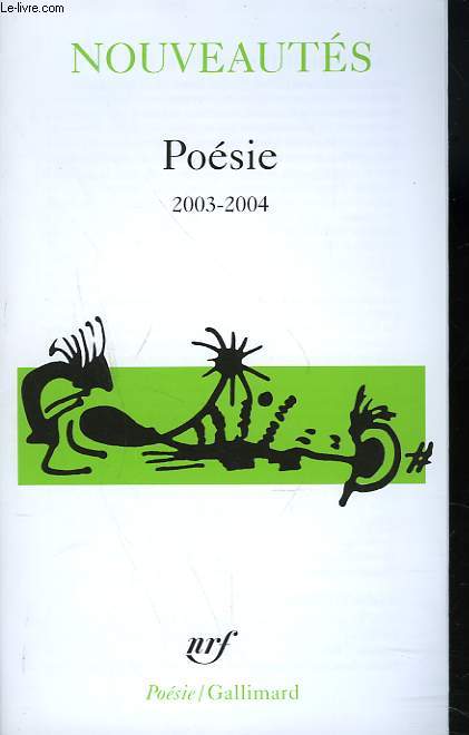 CATALOGUE POESIE. NRF. 2003-2004.