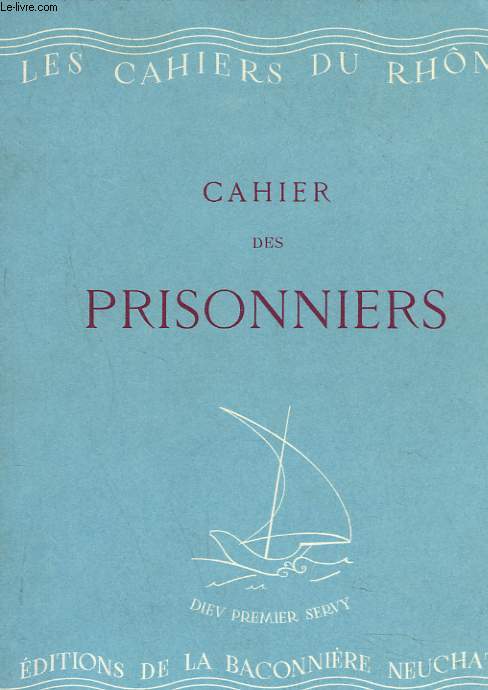 CAHIER DES PRISONNIERS.