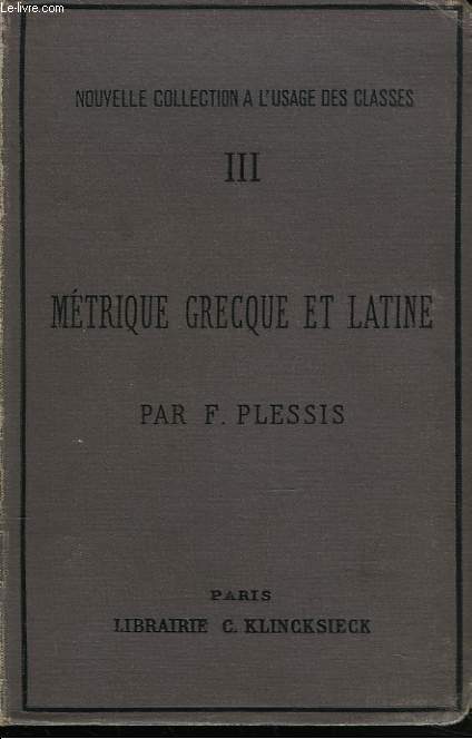 METRIQUE GRECQUE ET LATINE.