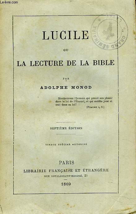 LUCILE ou LA LECTURE DE LA BIBLE