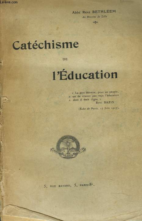 CATECHISME DE L'EDUCATION