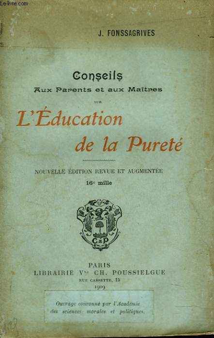 CONSEILS AUX PARENTS ET AUX MAITRES SUR L'EDUCATION DE LA PURETE