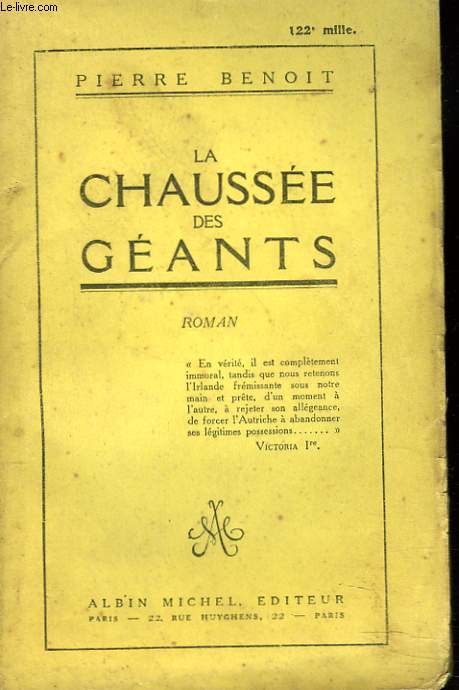 LA CHAUSSEE DES GEANTS + ENVOI DE L'AUTEUR