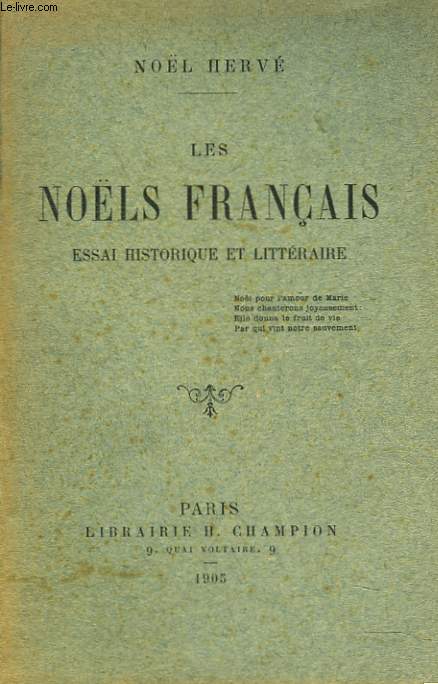 LES NOLS FRANCAIS. ESSAI HISTORIQUE ET LITTERAIRE.