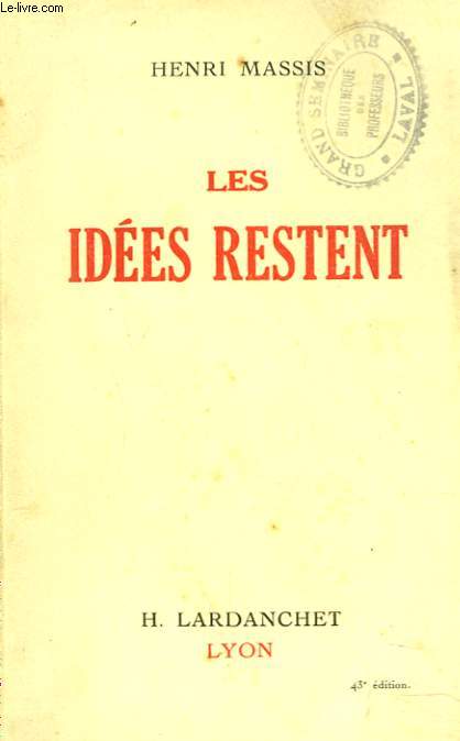 LES IDEES RESTENT