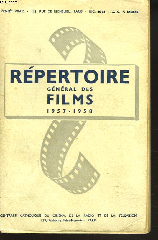 REPERTOIRE GENERAL DES FILMS 1957-1958