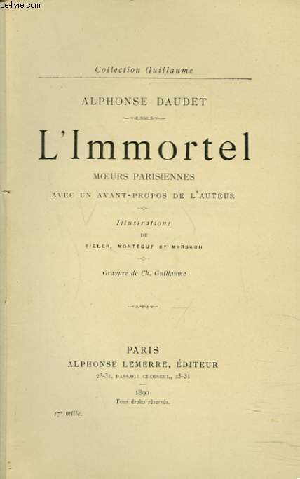 L'IMMORTEL. MOEURS PARISIENNES.