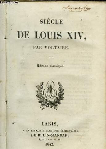 SIECLE DE LOUIS XIV.