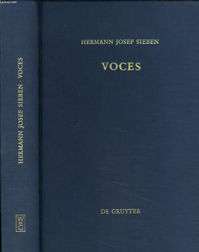VOCES. Eine Bibliographie zu Wortern und Begriffen aus der Patristik (1918-1978)[Buy it!]