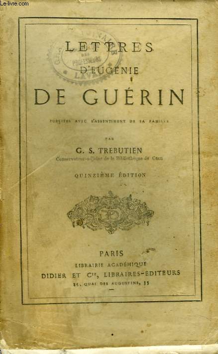 LETTRES D'EUGENIE DE GUERIN.