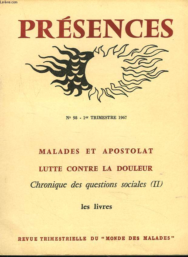 PRESENCES, REVUE TRIMESTRIELLE DU 