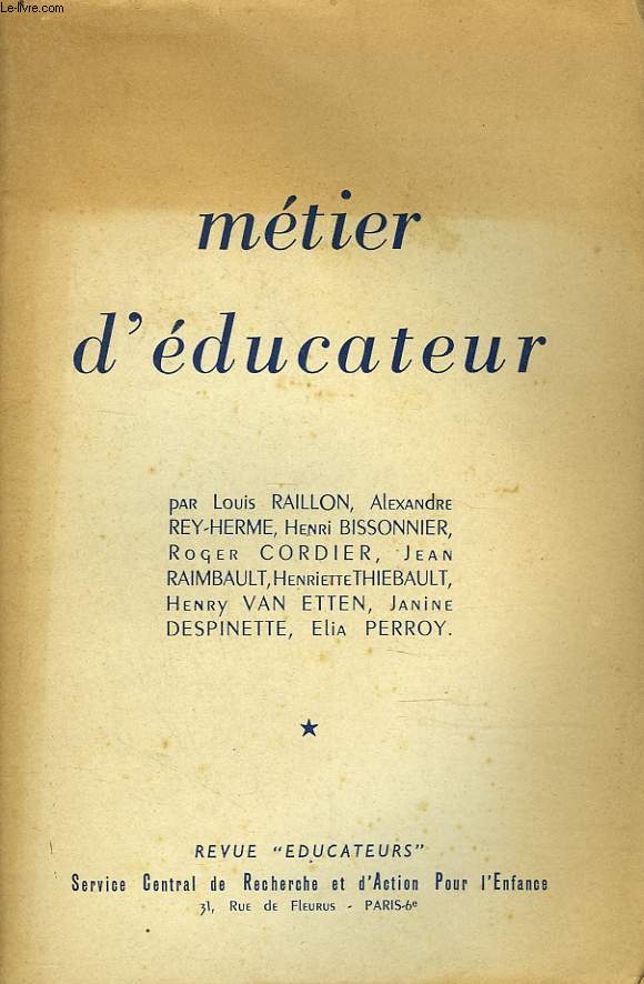METIER D'EDUCATEUR